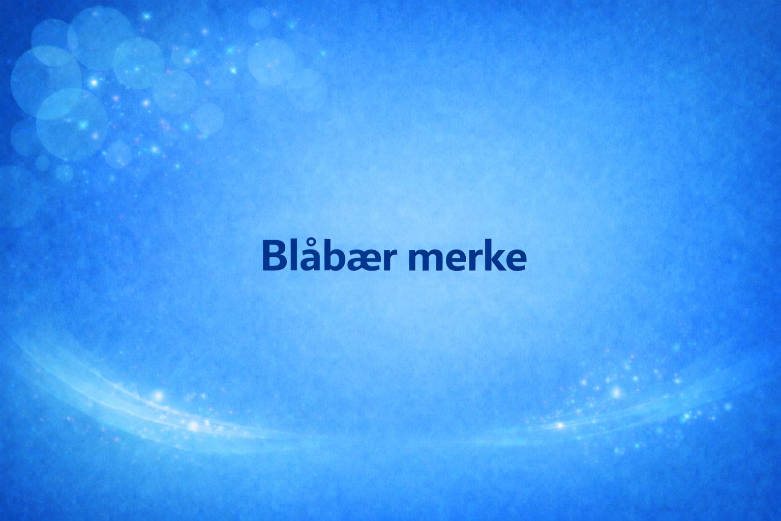 Blåbær merke